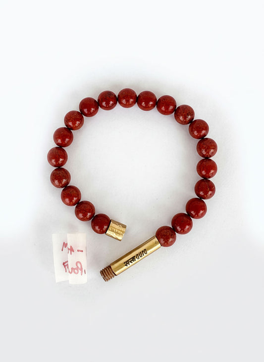 Red Jasper Crystal Bracelet with Manifestation Lock