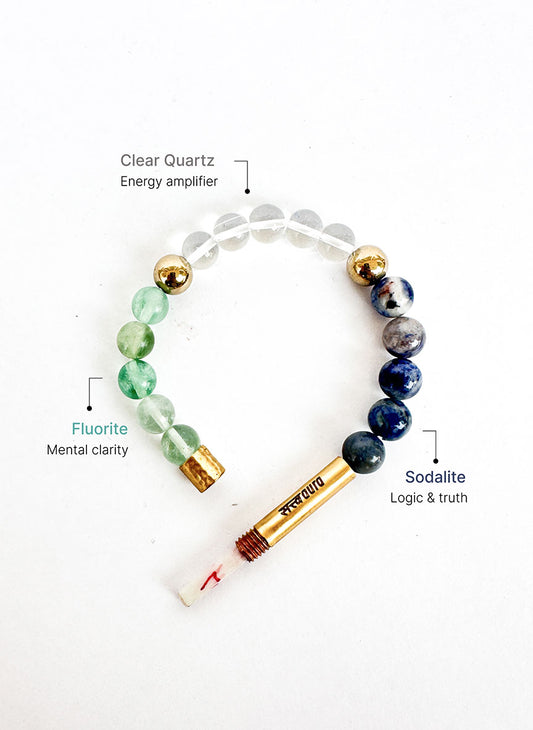 Study Success Pro Crystal Bracelet with Manifestation Lock