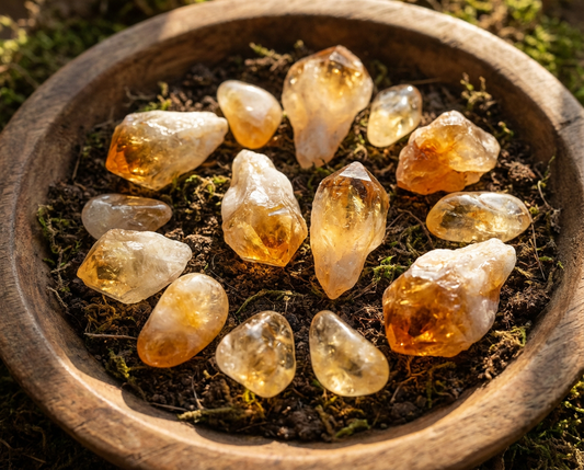 Citrine Crystal Bracelet with Manifestation Lock