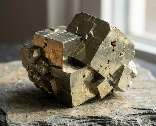 Pyrite Crystal Bracelet with Manifestation Lock