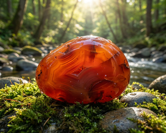 Carnelian Crystal Bracelet with Manifestation Lock