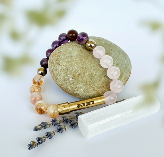 Ruling Number 9 Crystal Bracelet with Manifestation Lock