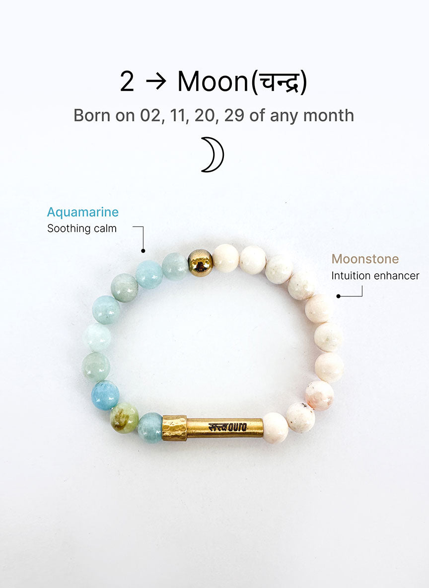 Ruling Number 2 Crystal Bracelet with Manifestation Lock