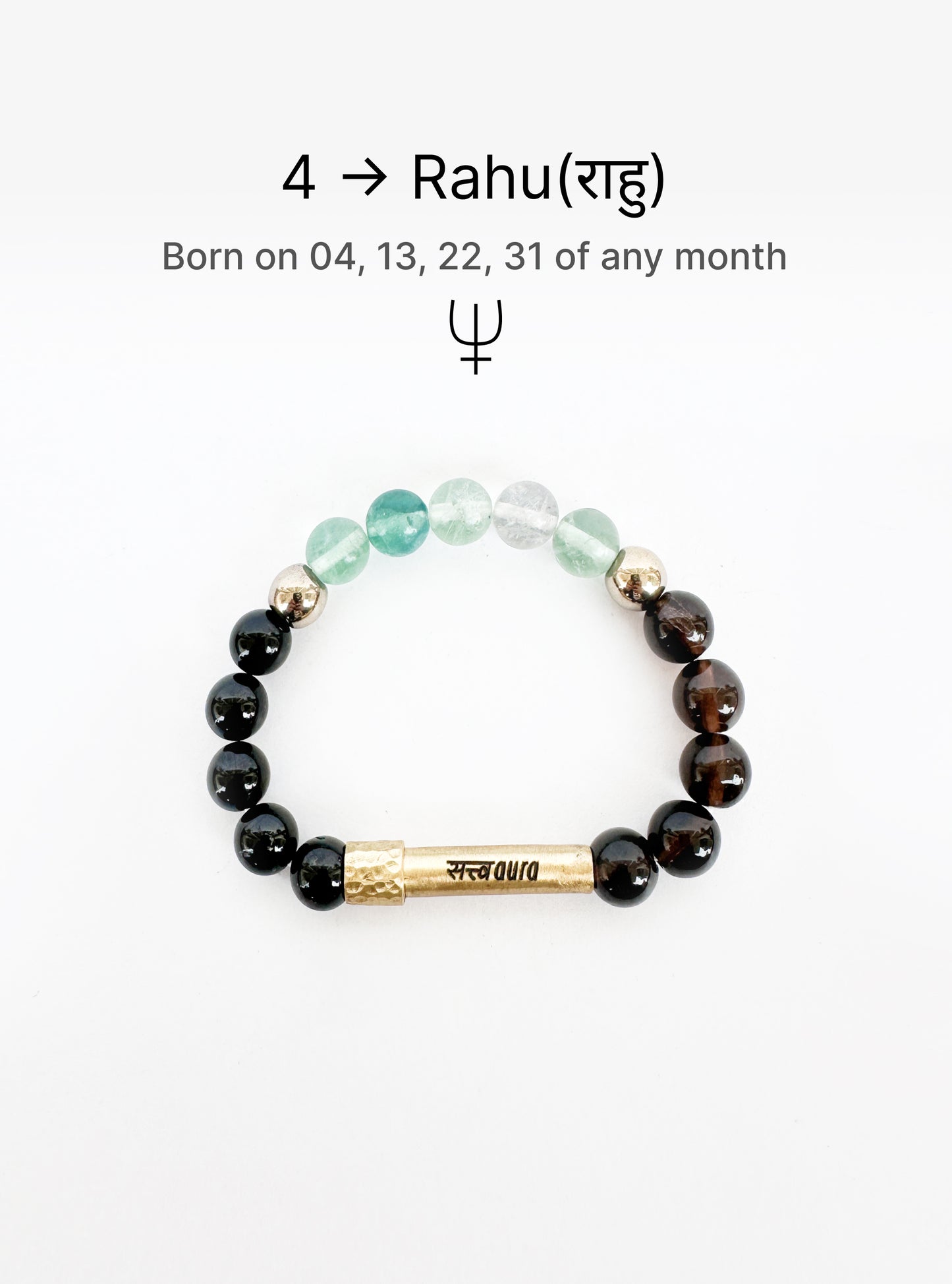 Ruling Number 4 Crystal Bracelet with Manifestation Lock