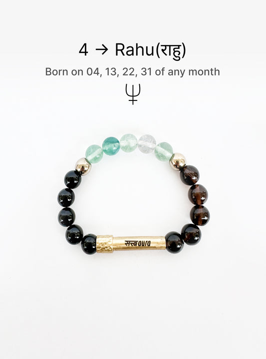 Ruling Number 4 Crystal Bracelet with Manifestation Lock