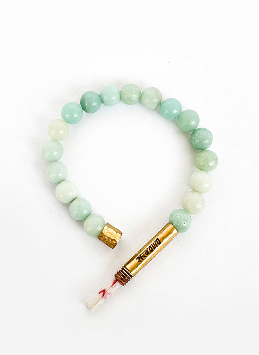 Amazonite Crystal Bracelet with Manifestation Lock
