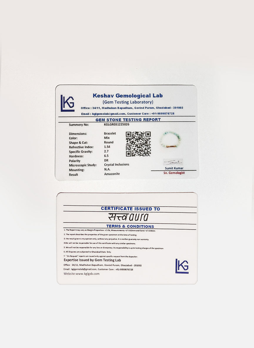 Amazonite Crystal Bracelet with Manifestation Lock