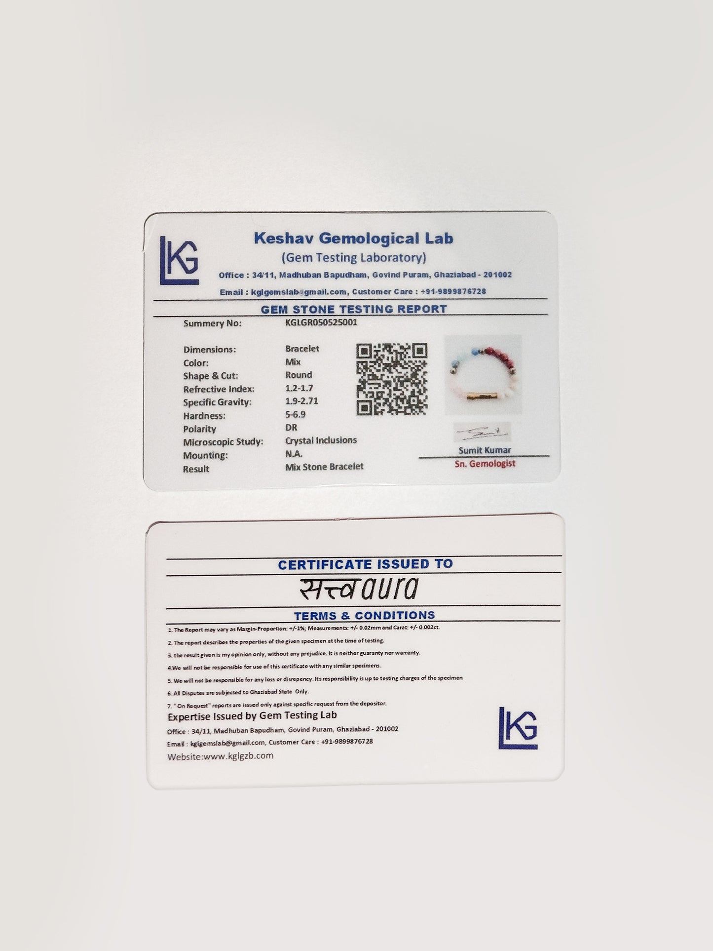 Cancer Crystal Bracelet with Manifestation Lock