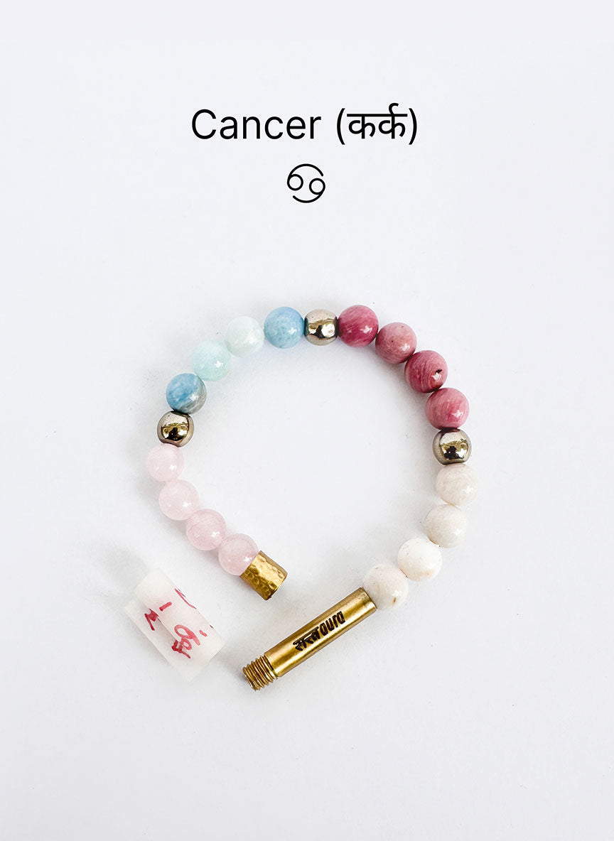 Cancer Crystal Bracelet with Manifestation Lock