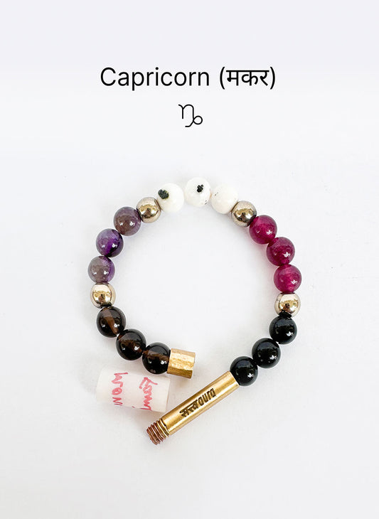 Capricorn Crystal Bracelet with Manifestation Lock