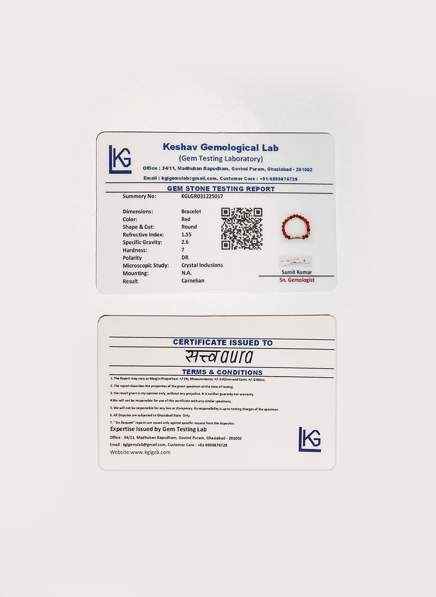 Carnelian Crystal Bracelet with Manifestation Lock