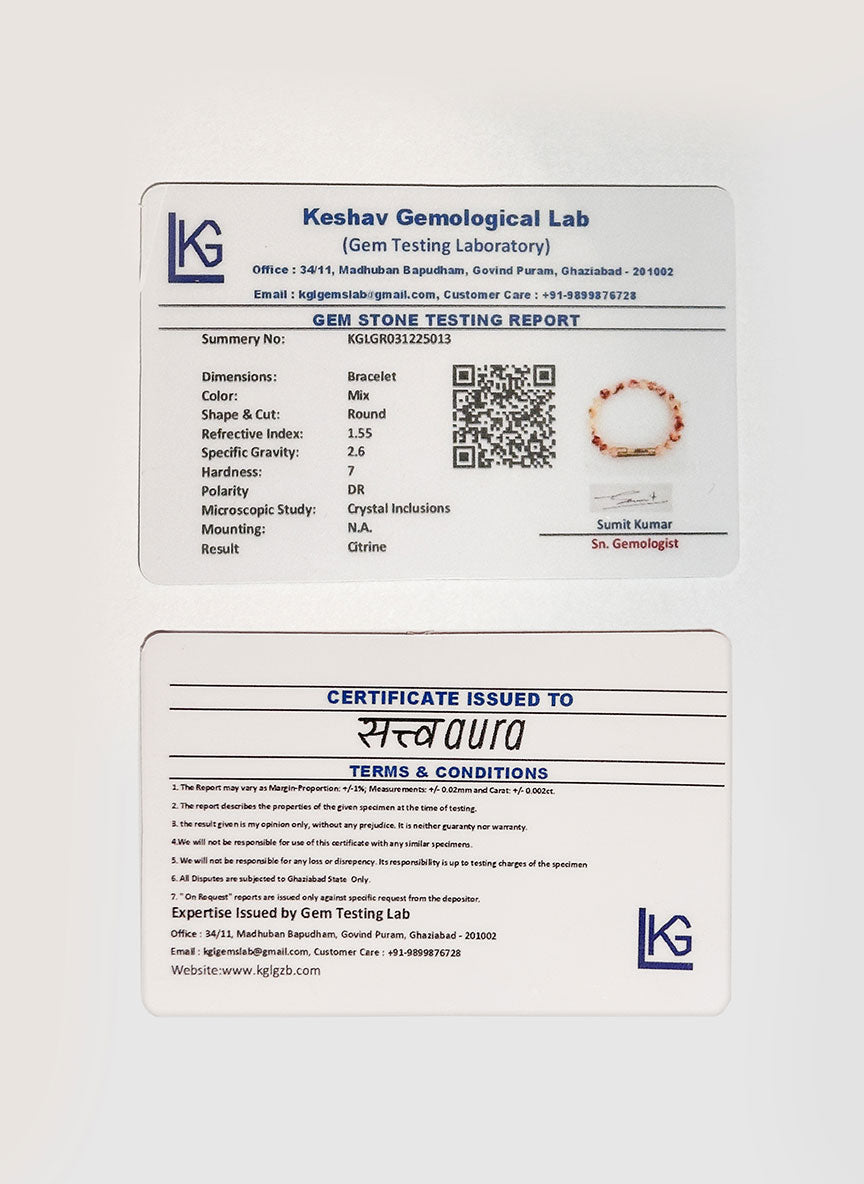 Citrine Crystal Bracelet with Manifestation Lock