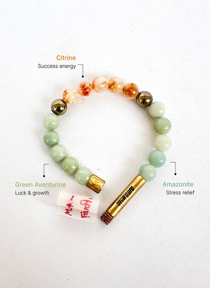 Debt Clear Crystal Bracelet with Manifestation Lock