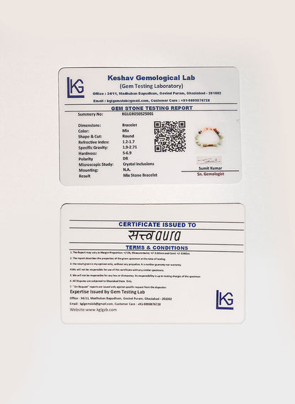 Debt Clear Crystal Bracelet with Manifestation Lock