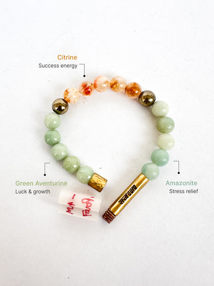 Debt Clear Crystal Bracelet with Manifestation Lock