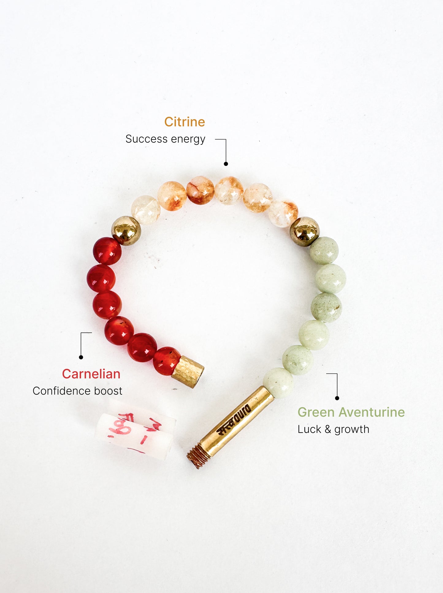 Fitness Freak Crystal Bracelet with Manifestation Lock