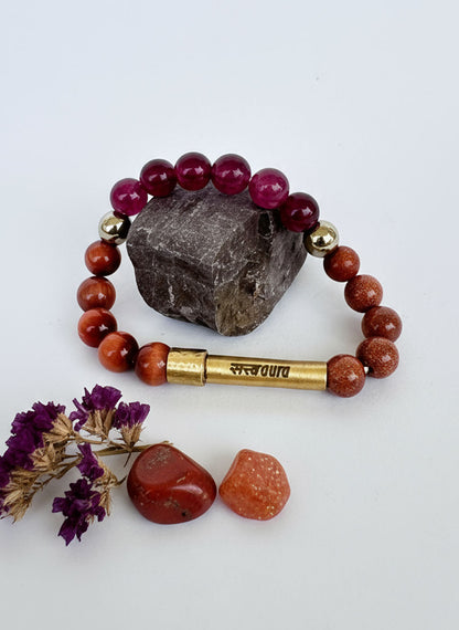 Leo Crystal Bracelet with Manifestation Lock