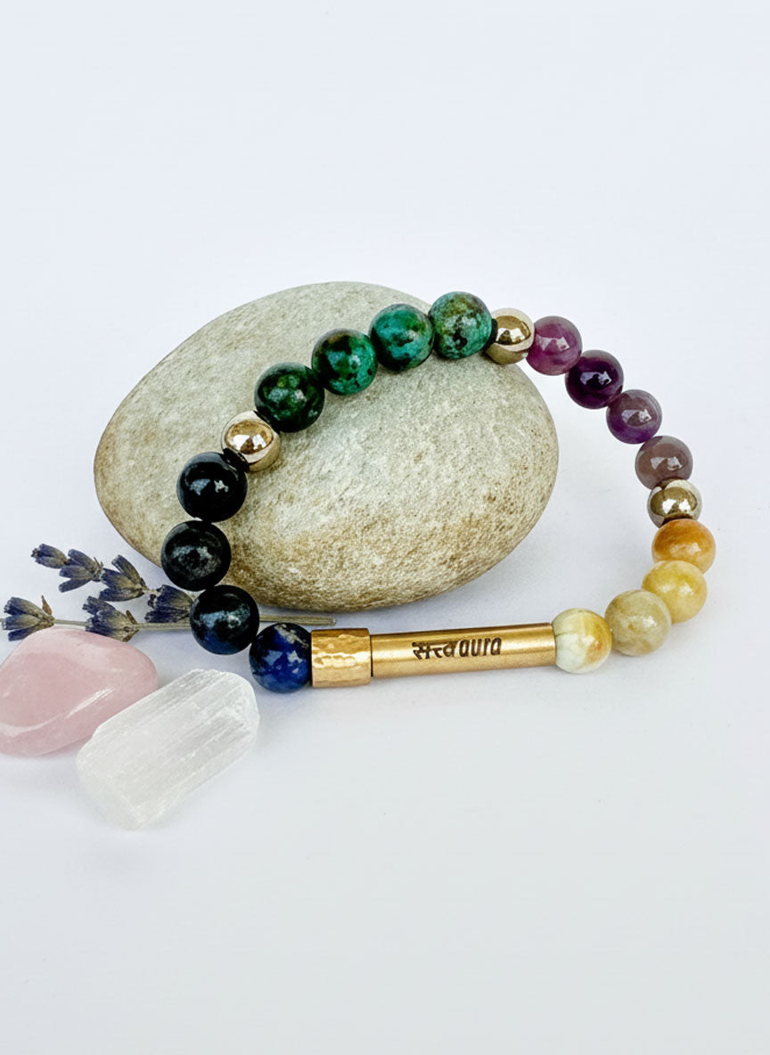 Aquarius Crystal Bracelet with Manifestation Lock
