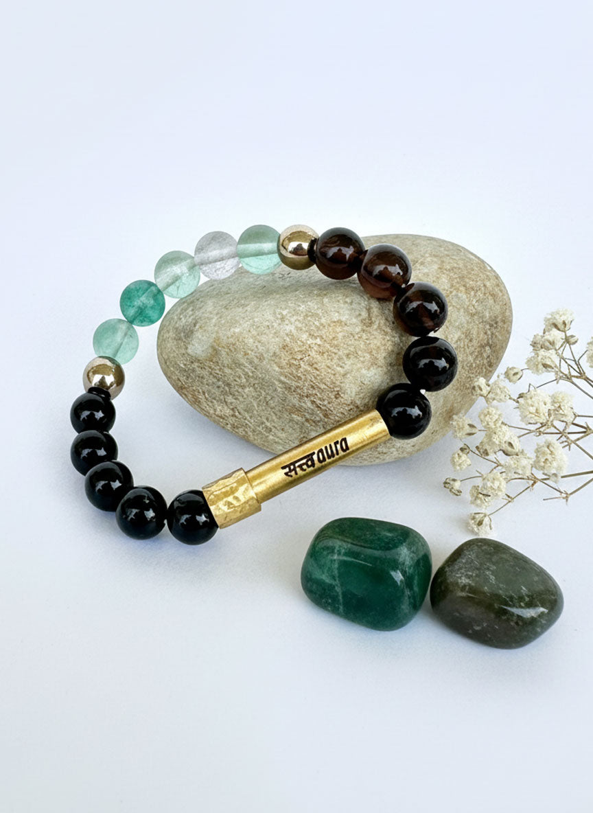 Ruling Number 4 Crystal Bracelet with Manifestation Lock