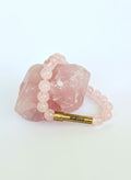 Rose Quartz Crystal Bracelet with Manifestation Lock