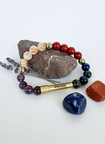 Sagittarius Crystal Bracelet with Manifestation Lock