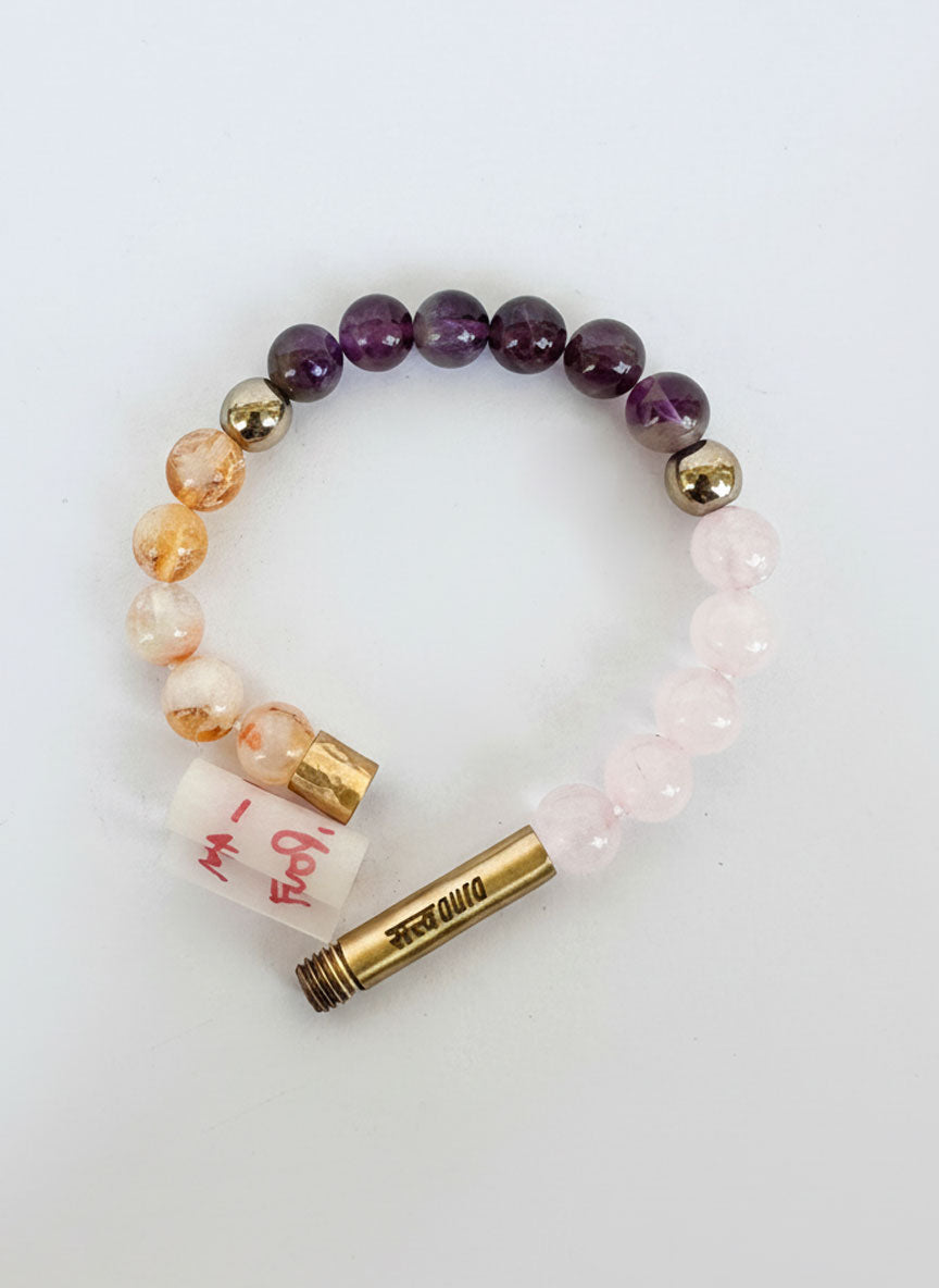 Ruling Number 9 Crystal Bracelet with Manifestation Lock