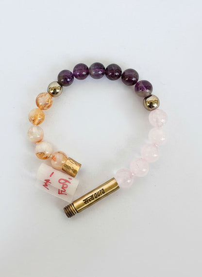 Ruling Number 9 Crystal Bracelet with Manifestation Lock