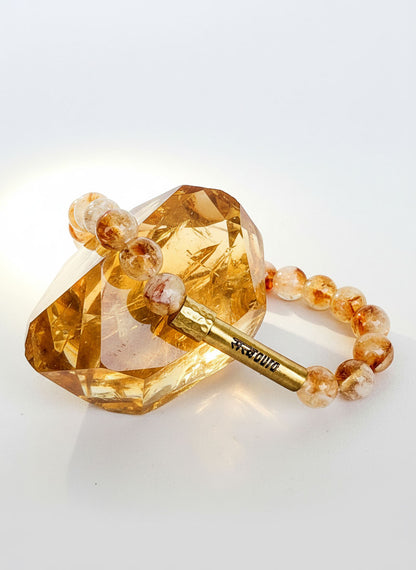 Citrine Crystal Bracelet with Manifestation Lock