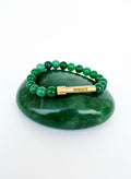 Green Jade Crystal Bracelet with Manifestation Lock