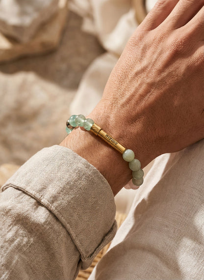 Heart Chakra Crystal Bracelet with Manifestation Lock