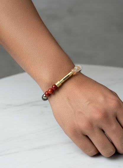 Aries Crystal Bracelet with Manifestation Lock