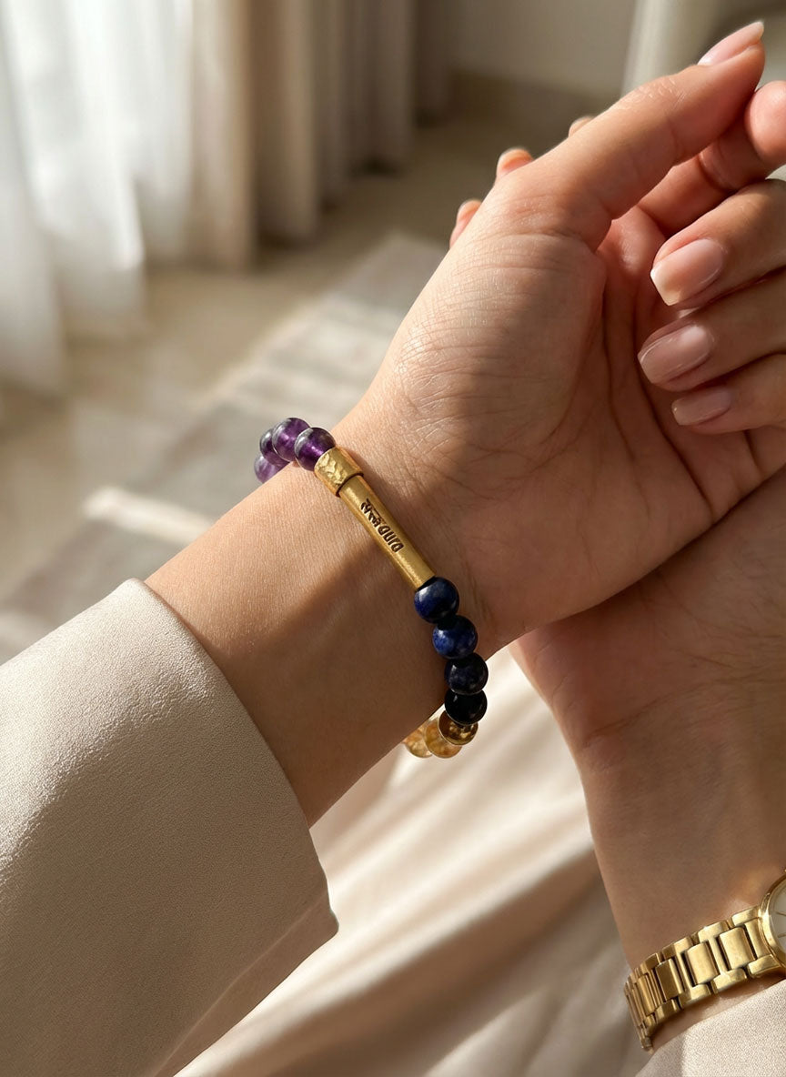 Ruling Number 3 Crystal Bracelet with Manifestation Lock