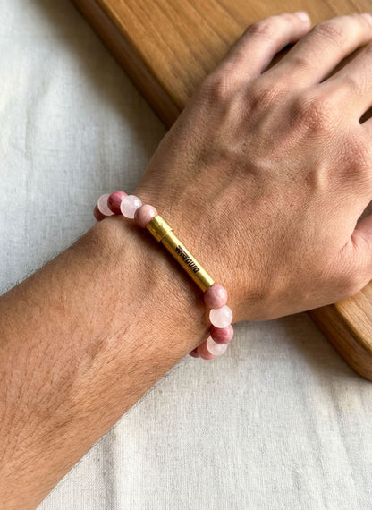 Love Aura Crystal Bracelet with Manifestation Lock