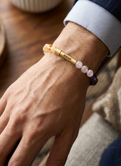 Ruling Number 9 Crystal Bracelet with Manifestation Lock