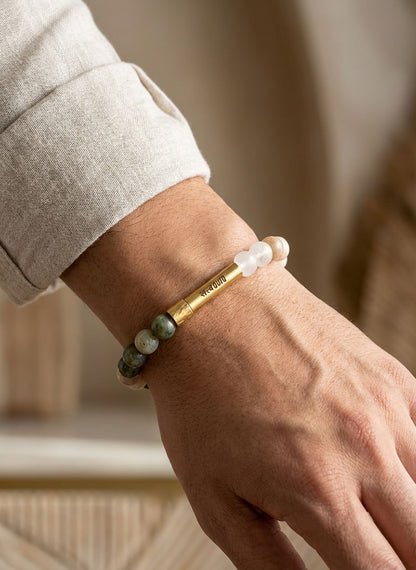 Crown Chakra Crystal Bracelet with Manifestation Lock