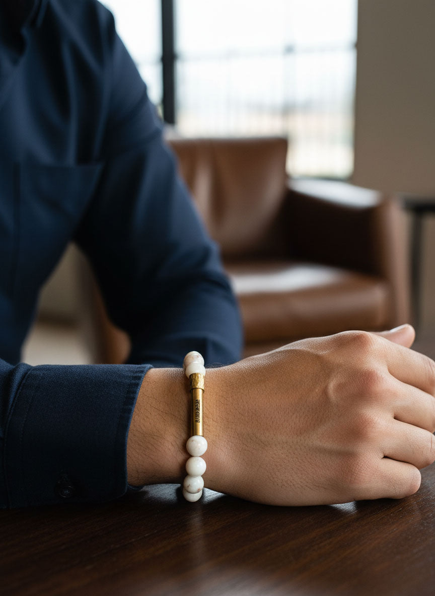 Moonstone Crystal Bracelet with Manifestation Lock