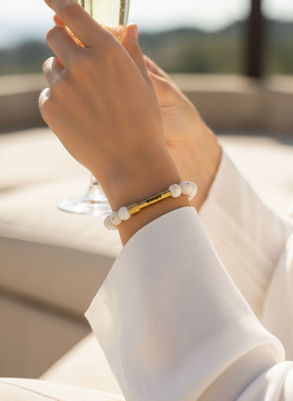 Moonstone Crystal Bracelet with Manifestation Lock