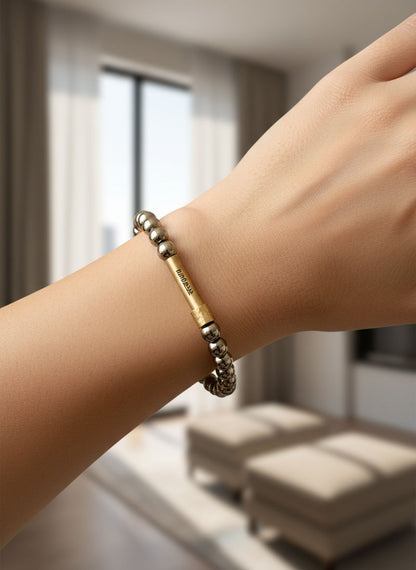 Hematite Crystal Bracelet with Manifestation Lock