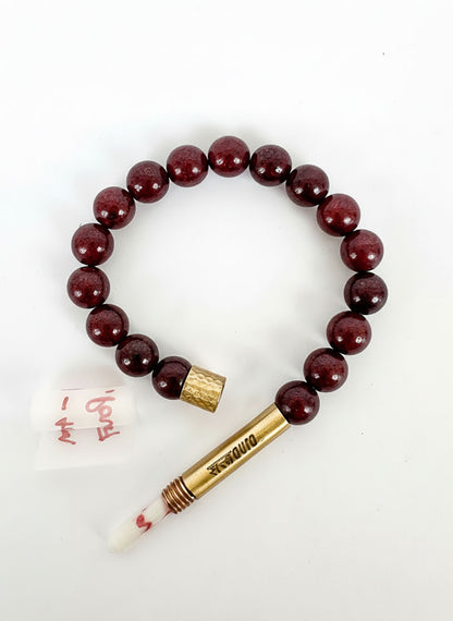 Garnet Crystal Bracelet with Manifestation Lock