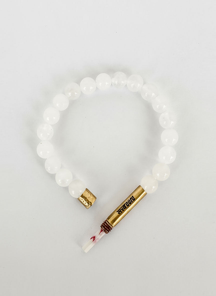 Clear Quartz Crystal Bracelet with Manifestation Lock