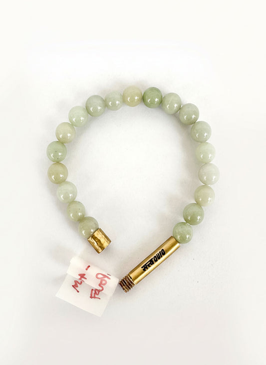 Green Aventurine Crystal Bracelet with Manifestation Lock