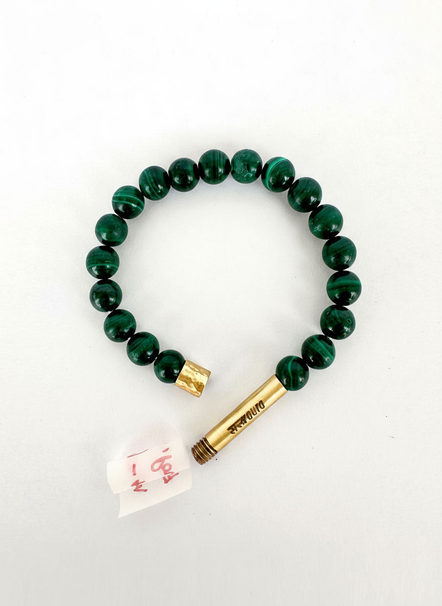 Malachite Crystal Bracelet with Manifestation Lock