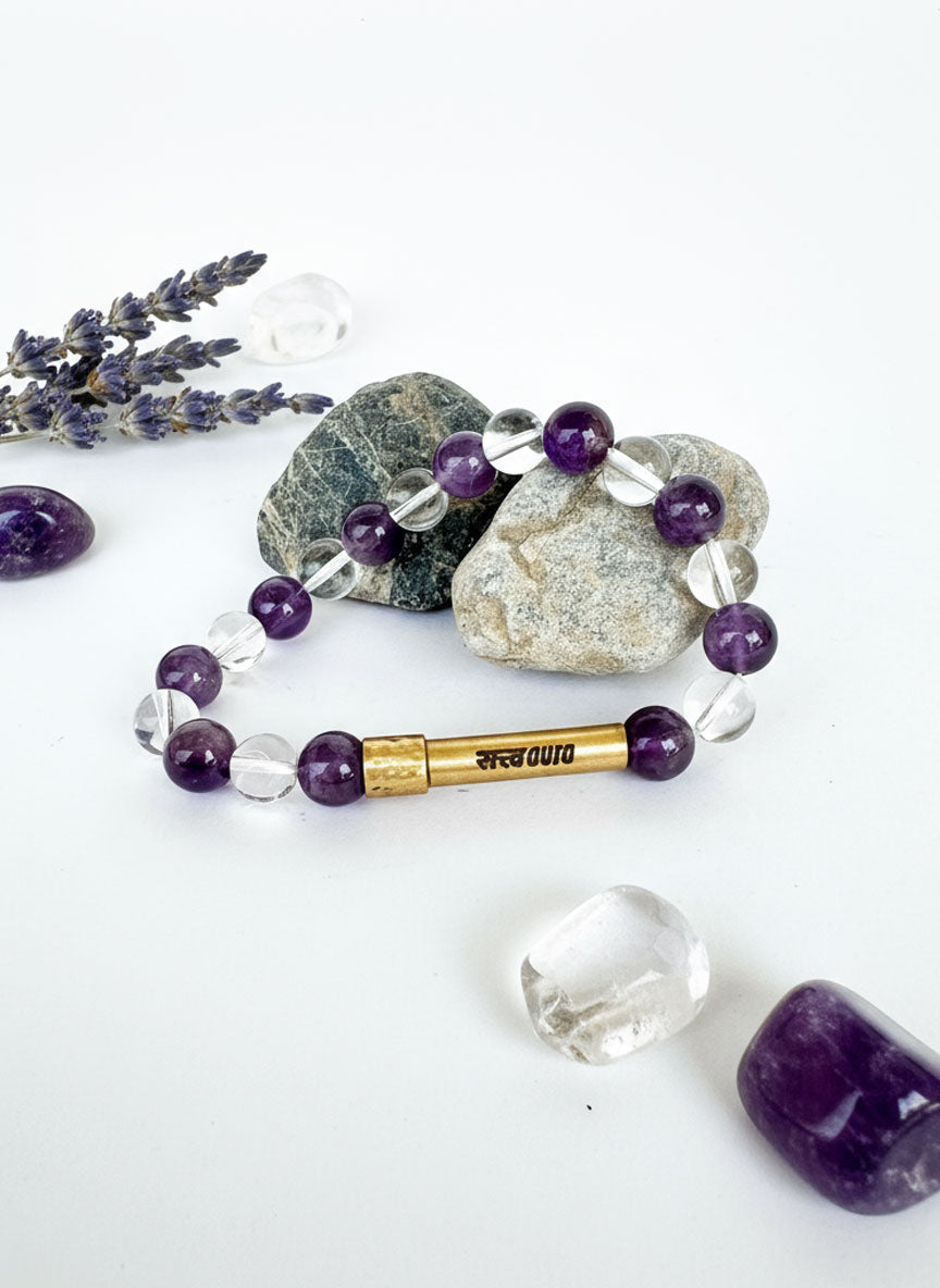Inner Peace Crystal Bracelet with Manifestation Lock