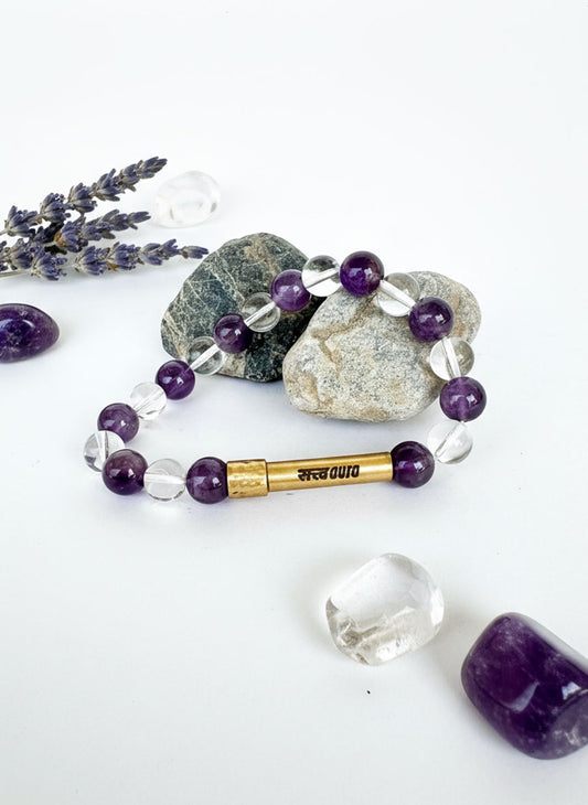 Inner Peace Crystal Bracelet with Manifestation Lock