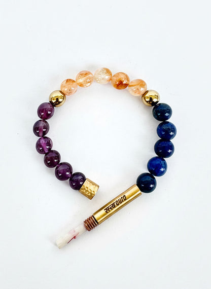 Ruling Number 3 Crystal Bracelet with Manifestation Lock