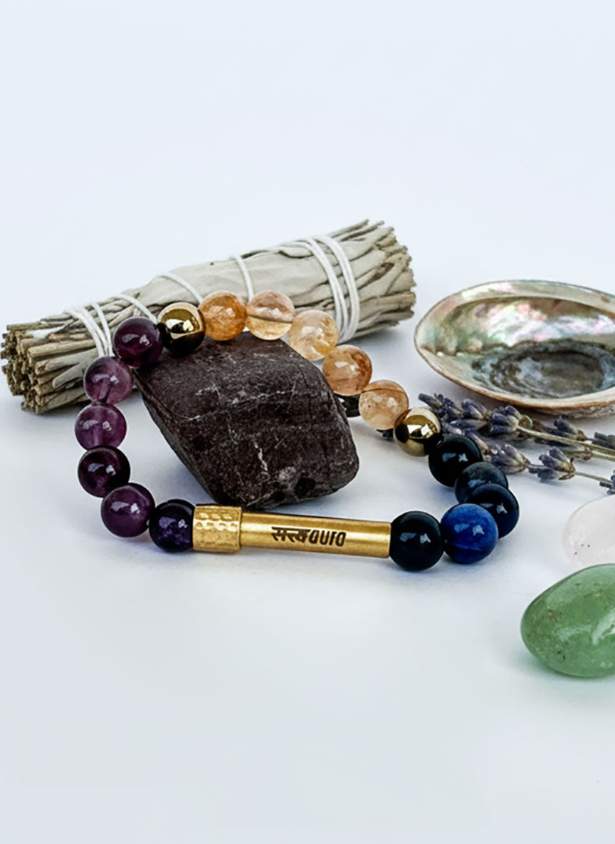 Ruling Number 3 Crystal Bracelet with Manifestation Lock