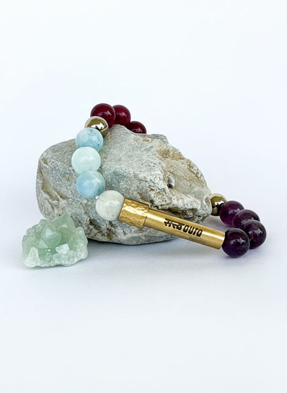 Ruling Number 5 Crystal Bracelet with Manifestation Lock