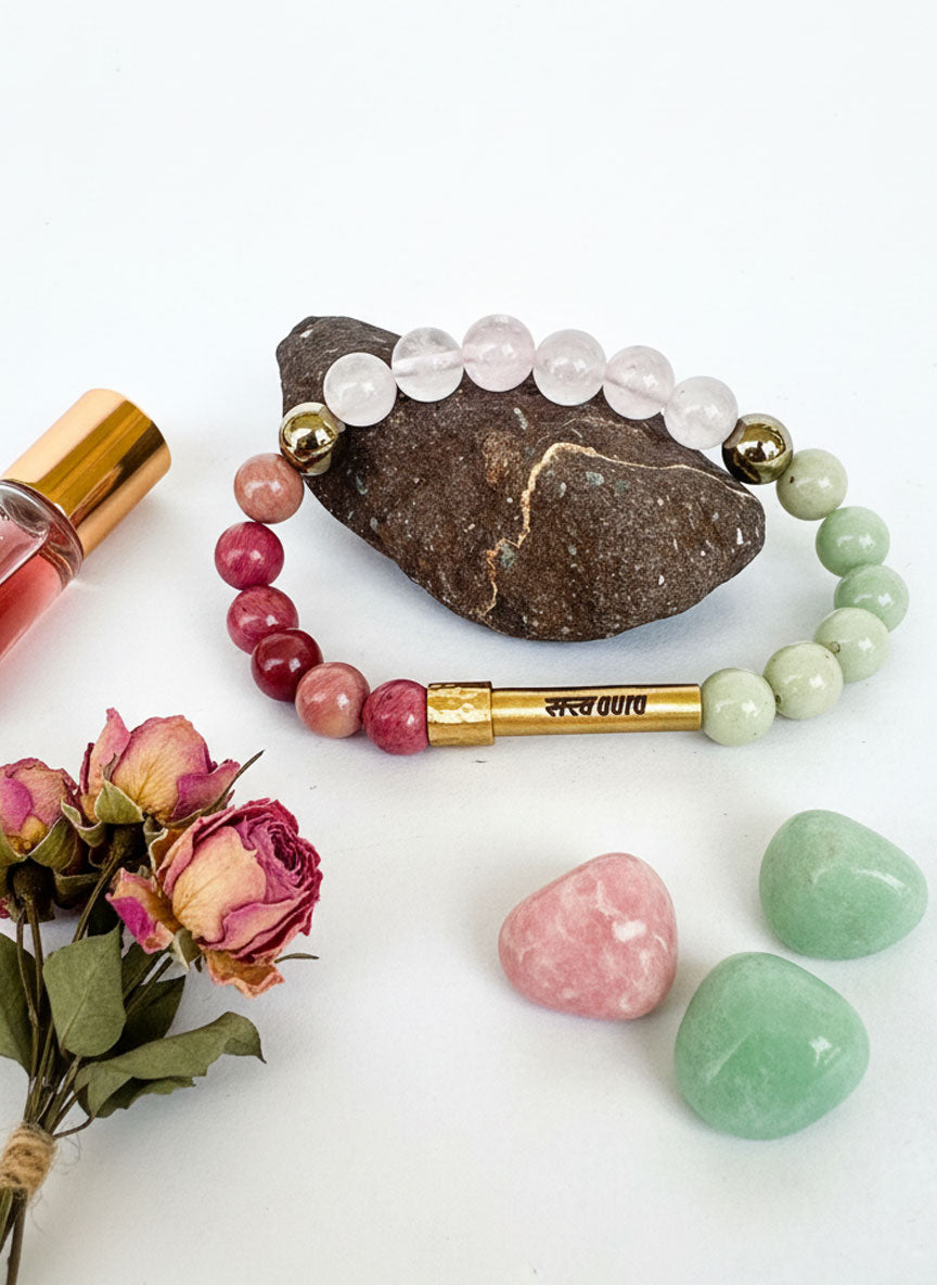 Rebuild Relationship Crystal Bracelet with Manifestation Lock