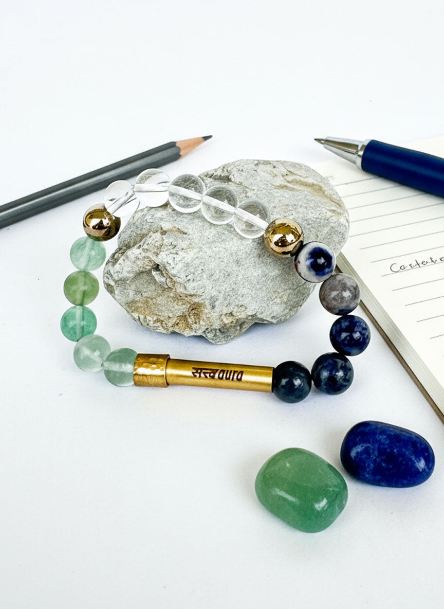 Study Success Pro Crystal Bracelet with Manifestation Lock