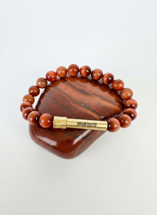Tiger's Eye Crystal Bracelet with Manifestation Lock